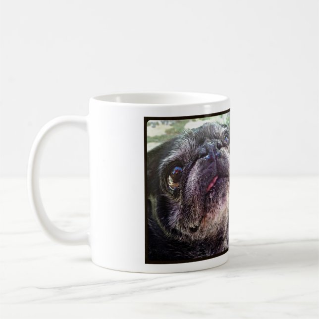 Bumblesnot Mug: Happiness is a rescued pet! Coffee Mug (Left)