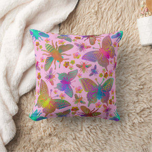 Bumbling Butterflies at Sunset Too Cushion