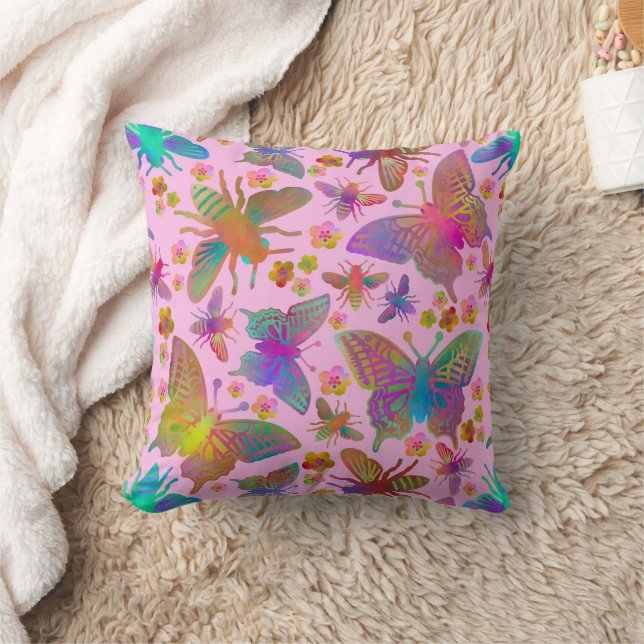 Bumbling Butterflies at Sunset Too Cushion (Blanket)