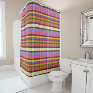 Bumbling Plaid BB Shower Curtain