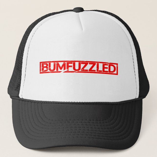 Bumfuzzled Stamp Trucker Hat (Front)