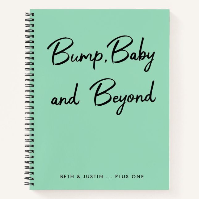 Bump, Baby and Beyond | Mint Green Baby Journal (Front)