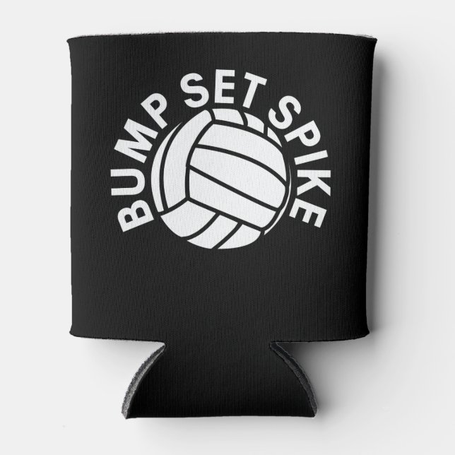 Bump set spike volleyball team can cooler (Front)