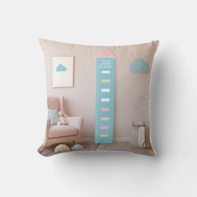 Bump to Baby Cloud Growth Chart Cushion (Front)