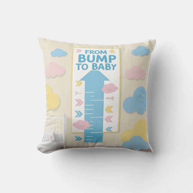 Bump to Baby Growth Journey Chart Cushion (Front)