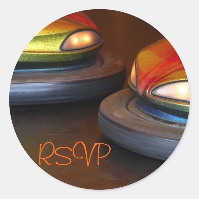 Bumper cars RSVP Classic Round Sticker (Front)