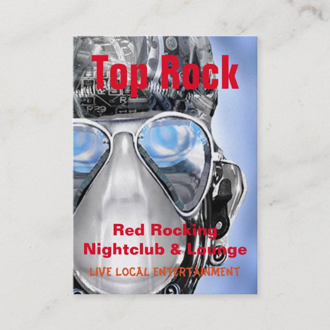 Bumper Cyborg Cool Unique Business Card (Front)