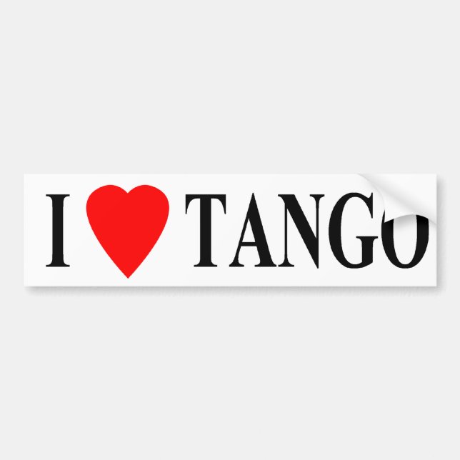 bumper i heart tango sticker (Front)