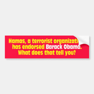 BUMPER_NOBAMA_107 BUMPER STICKER