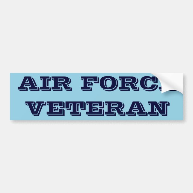 Bumper Sticker Air Force Veteran (Front)