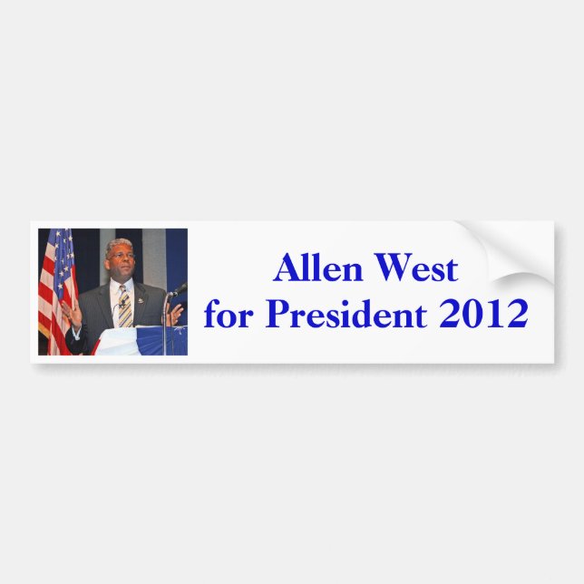 Bumper sticker, Allen West for President 2012 Sticker (Front)