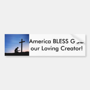 Bumper Sticker, America bless God our Creator Sticker