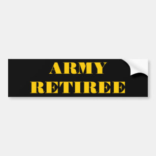 Bumper Sticker Army Retiree