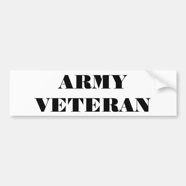 Bumper Sticker Army Veteran (Front)
