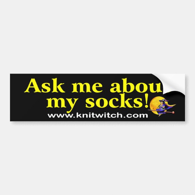 Bumper Sticker - Ask me about my socks! (Front)