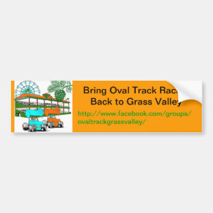Bumper Sticker, Bring Oval Track Racing to GV Sticker
