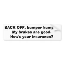 Bumper Sticker - Bumper Humper w/black lettering