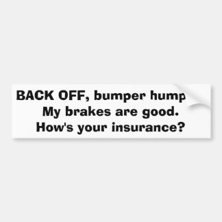 Bumper Sticker - Bumper Humper w/black lettering
