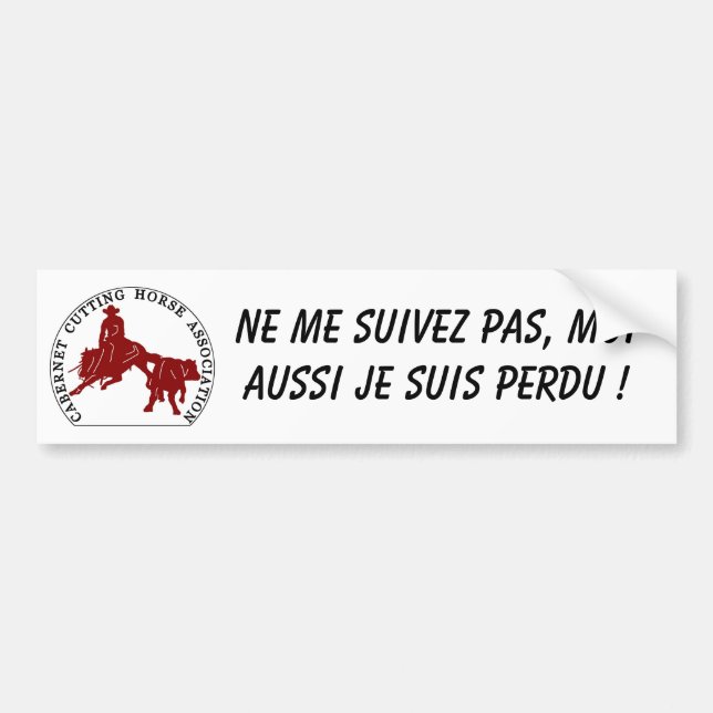 Bumper Sticker Cabernet CHA Blanc Logo Bordeaux (Front)