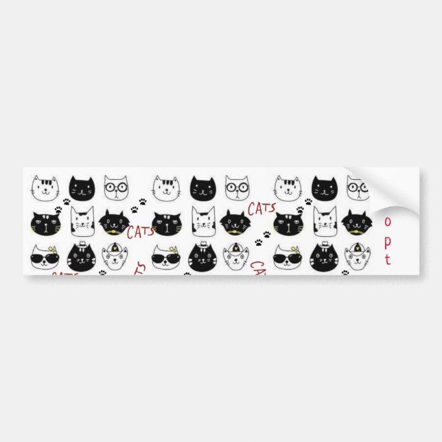 Bumper Sticker Cat Kittens (Front)