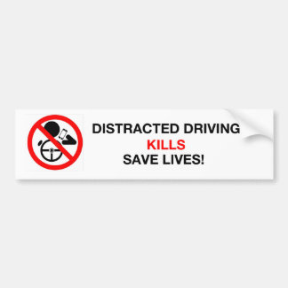 Bumper sticker distracted driving