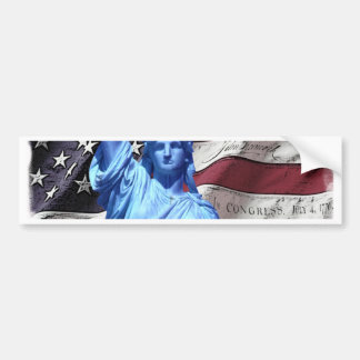 Bumper Sticker Flag & Statue of Liberty