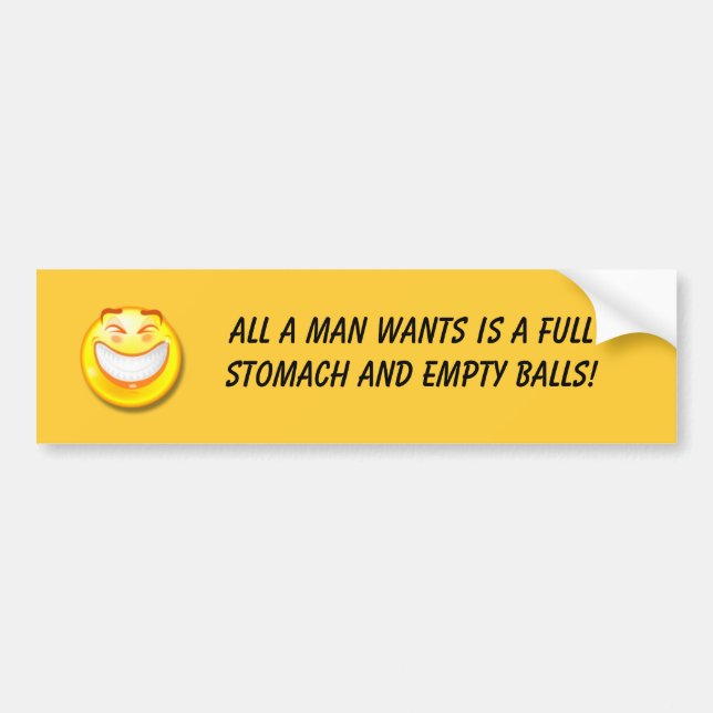 Bumper sticker for men (Front)