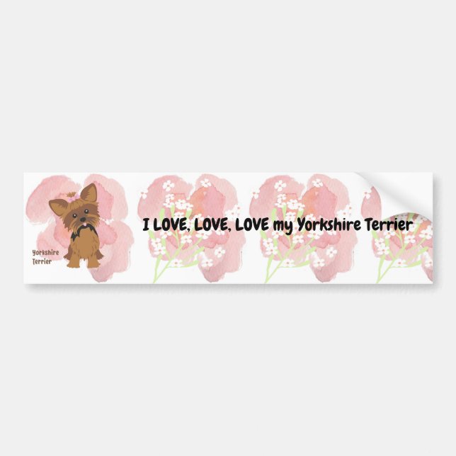 Bumper Sticker for Yorkshire Terrier (Front)