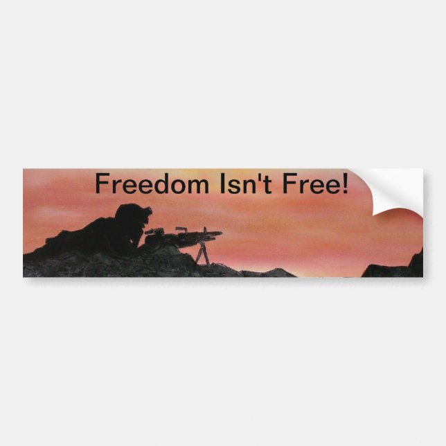 Bumper Sticker:  Freedom Isn't Free Sticker (Front)