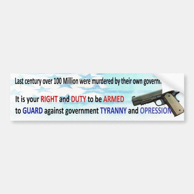 Bumper Sticker GUN RIGHTS (Front)