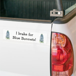 Bumper Sticker - I Brake For Blue Bonnets