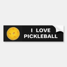 Bumper Sticker: I  Love Pickleball