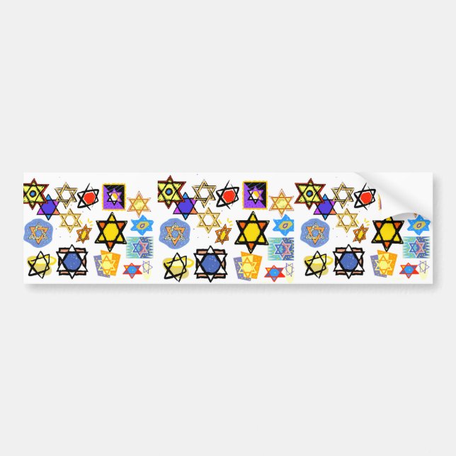 BUMPER STICKER JEWISH STARS (Front)