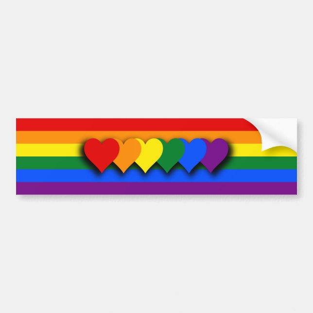 Bumper Sticker LGBT flag (Front)