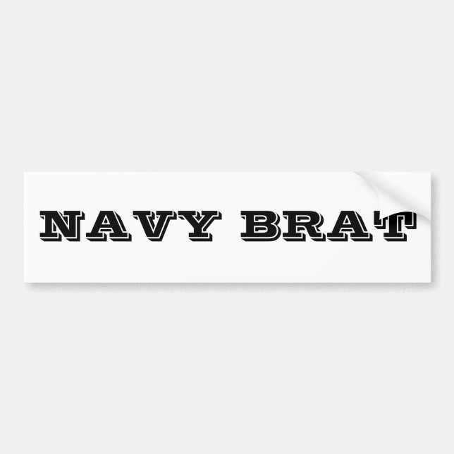 Bumper Sticker Navy Brat (Front)