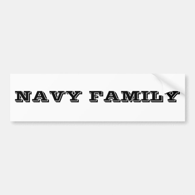 Bumper Sticker Navy Family (Front)