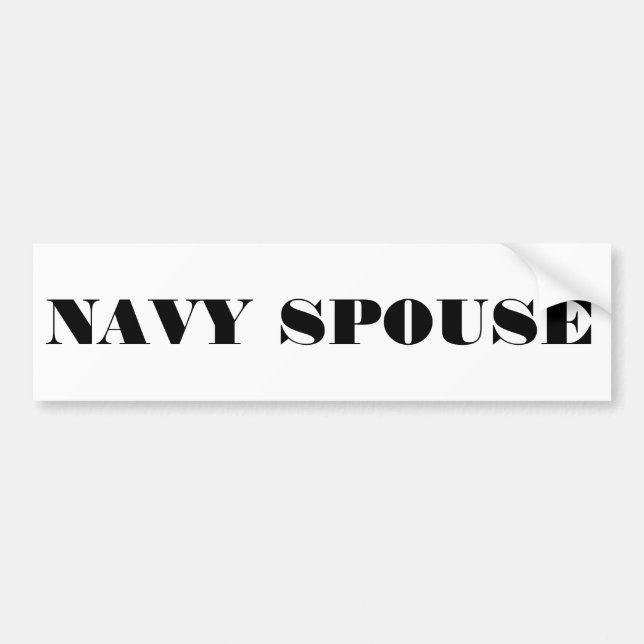 Bumper Sticker Navy Spouse (Front)