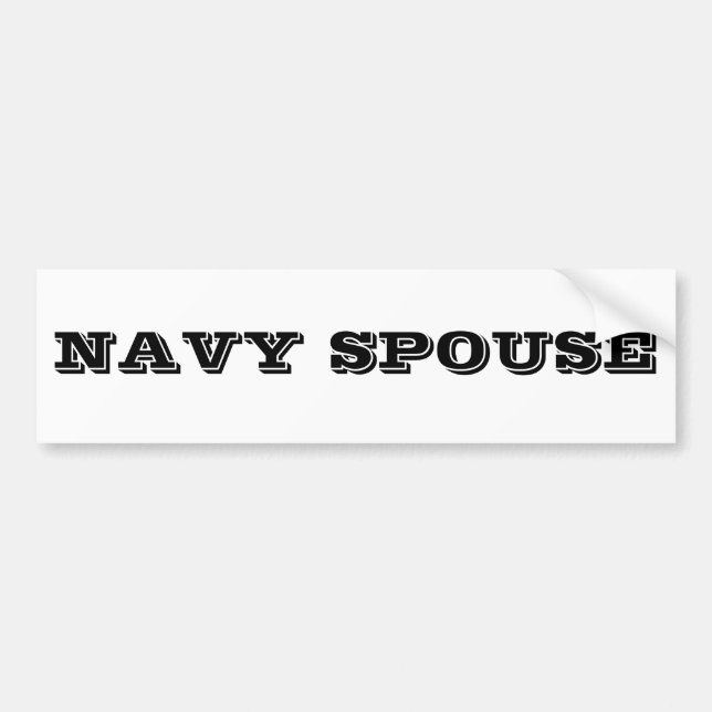 Bumper Sticker Navy Spouse (Front)