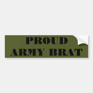 Bumper Sticker Proud Army Brat