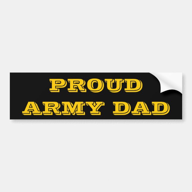 Bumper Sticker Proud Army Dad (Front)