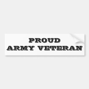Bumper Sticker Proud Army Veteran