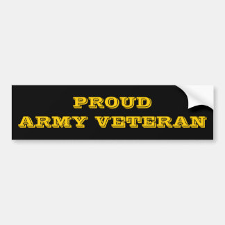 Bumper Sticker Proud Army Veteran