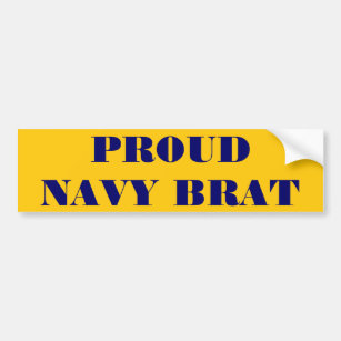 Bumper Sticker Proud Navy Brat