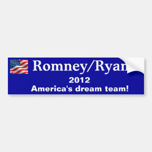 Bumper Sticker Romney/Ryan 2012