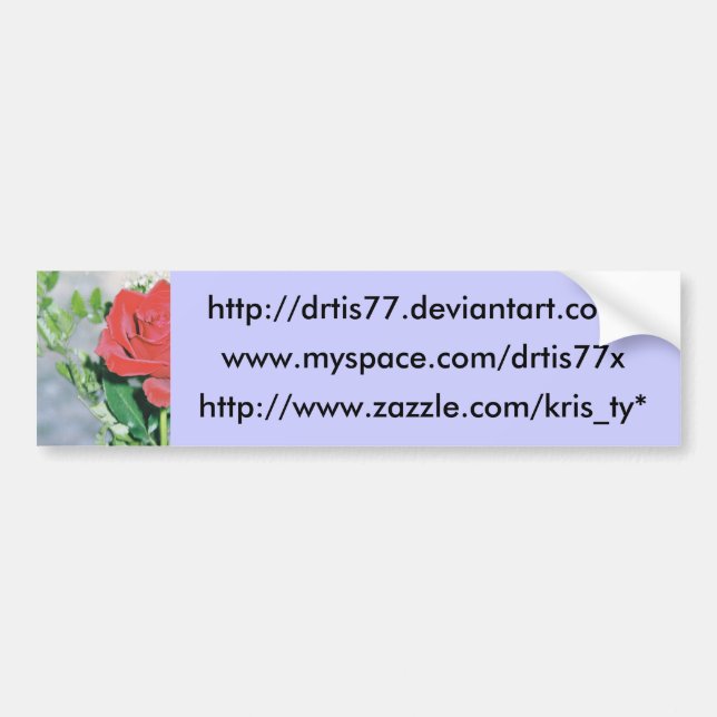 bumper sticker rose (Front)