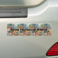 Bumper Sticker Share Florida with Wildlife Shells