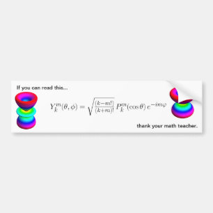 bumper sticker, spherical harmonics sticker