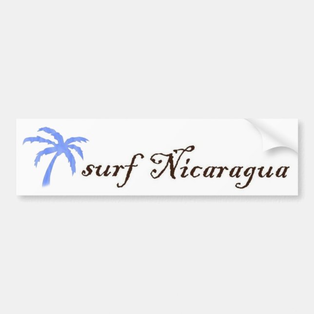 bumper sticker - surf Nicaragua (Front)