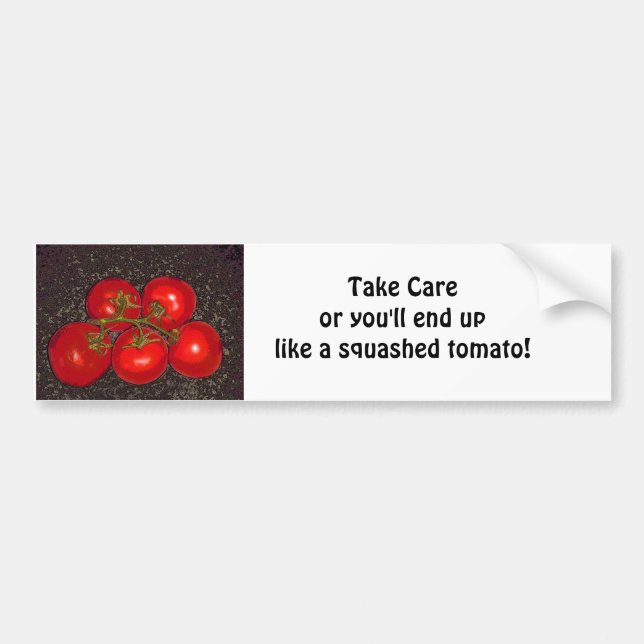 Bumper Sticker - Take Care - 5 Tomatoes (Front)
