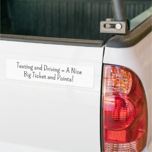 Bumper Sticker Texting and Driving
